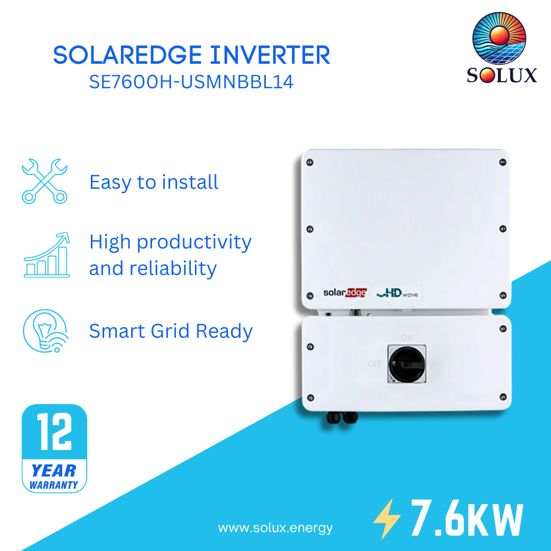 This is an image of SolarEdge Single Phase Energy Hub Inverter 7.6kW